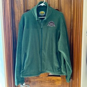 Cabela’s 50th Anniversary Hunter Green Fleece Men’s Zip Jacket Size Large